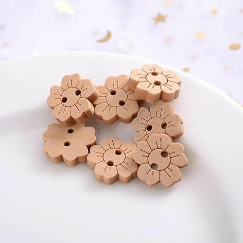 20/50 Stück natürliche Holzknöpfe zum Nähen, 2 Löcher, süße einfarbige Knöpfe in Blumenform, Scrapbooking, Kleidungsstück, DIY-Zubehör, A, 15 mm, 50 Stück, 20–50 Stück 20/50 Stück natürliche Holzknöpfe zum Nähen, 2 Löcher, süße einfarbige Knöpfe in Blumenform, Scrapbooking, Kleidungsstück, DIY-Zubehör, A, 15 mm, 50 Stück, 20–50 Stück von YFSHC