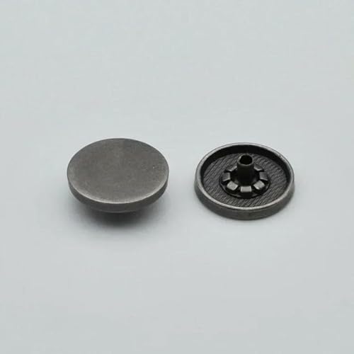 20 Sets 10–25 mm Metall-Druckknöpfe zum Nähen von Nieten, Druckknöpfen, Jacken, Mänteln, Taschen, Kleidung, Druckknöpfen, DIY-Bastelzubehör-D3-8-Antikes Silber-12 mm von YFSHC