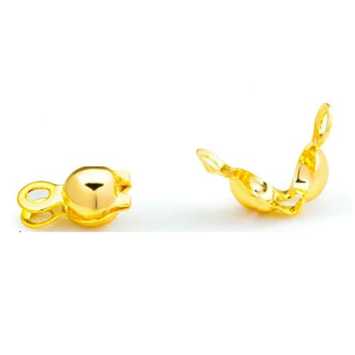 20 Stück/Los Verbinderverschluss Edelstahl-Kugelkette für DIY-Schmuckherstellung, Kalotten-Endcrimps, Perlenverbinder, Gold, 3,2 x 6,5 mm, 60 Stück 20 Stück/Los Verbinderverschluss Edelstahl-Kugelkette für DIY-Schmuckherstellung, Kalotten-Endcrimps, Perlenverbinder, Gold, 3,2 x 6,5 mm, 60 Stück von YFSHC