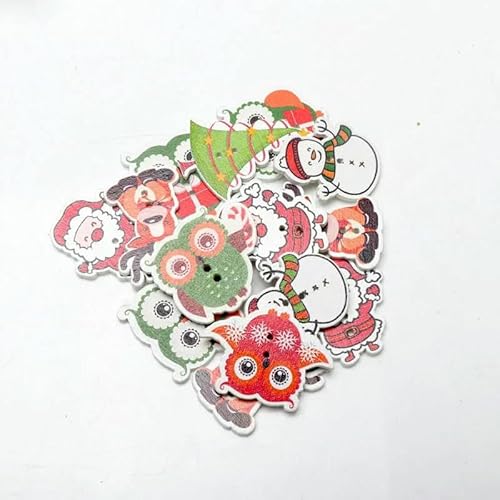 20 Stück/Packung Mix Weihnachten Dekorative Holzknöpfe DIY 2 Löcher Handgefertigt Scrapbooking Für Bastelbedarf Nähzubehör-MT395 20 Stück/Packung Mix Weihnachten Dekorative Holzknöpfe DIY 2 Löcher Handgefertigt Scrapbooking Für Bastelbedarf Nähzubehör-MT395 von YFSHC