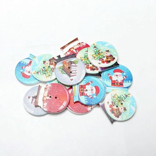20 Stück/Packung Mix Weihnachten Dekorative Holzknöpfe DIY 2 Löcher Handgefertigt Scrapbooking Für Bastelbedarf Nähzubehör-MT835 20 Stück/Packung Mix Weihnachten Dekorative Holzknöpfe DIY 2 Löcher Handgefertigt Scrapbooking Für Bastelbedarf Nähzubehör-MT835 von YFSHC