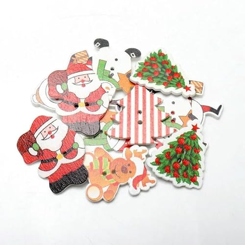 20 Stück/Packung Mix Weihnachten Dekorative Holzknöpfe DIY 2 Löcher Handgefertigt Scrapbooking Für Bastelbedarf Nähzubehör-MZ176 20 Stück/Packung Mix Weihnachten Dekorative Holzknöpfe DIY 2 Löcher Handgefertigt Scrapbooking Für Bastelbedarf Nähzubehör-MZ176 von YFSHC