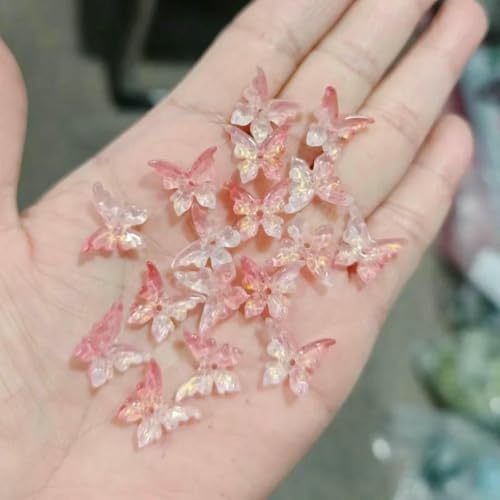 20 Stück 12 x 14,0 mm tschechische Glasperlen Schmetterlingskristall-Abstandshalterperlen für die Schmuckherstellung, handgefertigtes Halsketten-Armbandzubehör-1-12 x 14,0 mm (20 Stück) von YFSHC