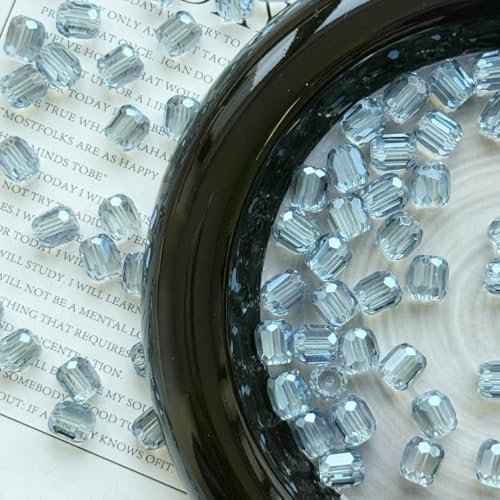 20 Stück 8 mm tschechische mehrfarbige lose zylindrische Glasperlen, runde facettierte Kristallperlen zur Schmuckherstellung, DIY-Armbänder, Zubehör, 12–8 mm (20 Stück) von YFSHC