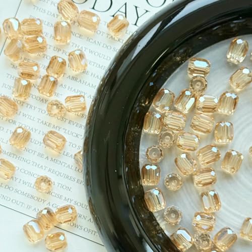 20 Stück 8 mm tschechische mehrfarbige lose zylindrische Glasperlen, runde facettierte Kristallperlen zur Schmuckherstellung, DIY-Armbänder, Zubehör, 7–8 mm (20 Stück) von YFSHC