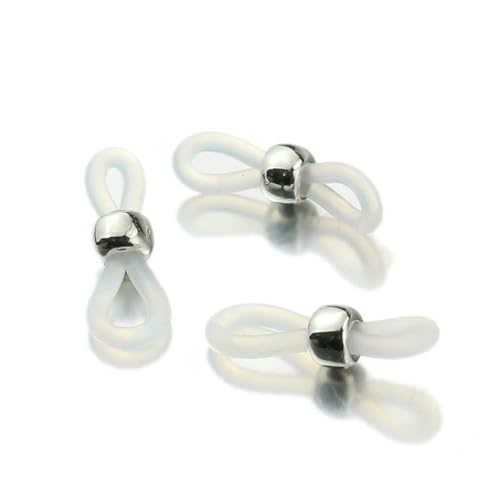 20 Stück Brillenkettenenden, verstellbare Federgummi-Enden, Verbinder für Brillenhalter, Halskettenkette, DIY-Schmuckherstellung, A-2 20 Stück Brillenkettenenden, verstellbare Federgummi-Enden, Verbinder für Brillenhalter, Halskettenkette, DIY-Schmuckherstellung, A-2 von YFSHC