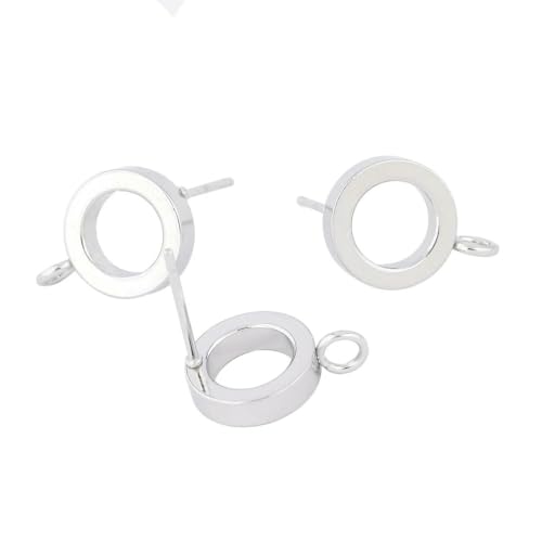 20 Stück Edelstahl-Ohrstecker mit hohlem Kreis und Schlaufe, DIY-Ohrring-Anschlussteile für die Schmuckherstellung, Typ 01 20 Stück Edelstahl-Ohrstecker mit hohlem Kreis und Schlaufe, DIY-Ohrring-Anschlussteile für die Schmuckherstellung, Typ 01 von YFSHC