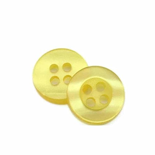 20 bis 150 Stück, 2,6 mm, perlmuttfarbener Knopf aus Kunstharz, echte Wellpappe, vier Ösen, breitkrempiger Perlmuttknopf, farbiges Hemdfutter, Gelb, 150 Stück 20 bis 150 Stück, 2,6 mm, perlmuttfarbener Knopf aus Kunstharz, echte Wellpappe, vier Ösen, breitkrempiger Perlmuttknopf, farbiges Hemdfutter, Gelb, 150 Stück von YFSHC