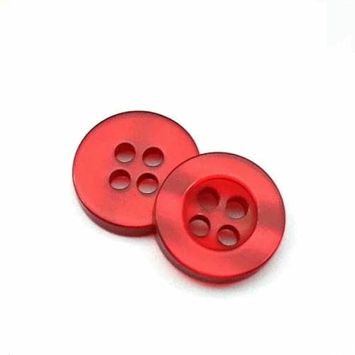 20 bis 150 Stück, 2,6 mm, perlmuttfarbener Knopf aus Kunstharz, echte Wellpappe, vier Ösen, breitkrempiger Perlmuttknopf, farbiges Hemdfutter, Rot, 100 Stück 20 bis 150 Stück, 2,6 mm, perlmuttfarbener Knopf aus Kunstharz, echte Wellpappe, vier Ösen, breitkrempiger Perlmuttknopf, farbiges Hemdfutter, Rot, 100 Stück von YFSHC