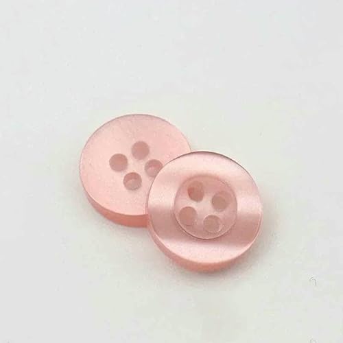 20 bis 150 Stück, 2,6 mm, perlmuttfarbener Knopf aus Kunstharz mit echter Wellpappe, vier Ösen, breitkrempiger Perlmuttknopf, farbiges Hemdfutter, Cameo-Rot, 20 Stück von YFSHC