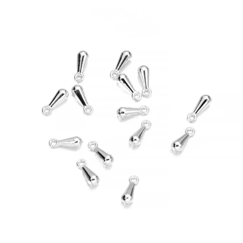 200 Stück/Los 2 x 7 3 x 9 mm Gold Kupfer Wassertropfen-Endperlen für DIY-Verlängerungskette Anhänger Schmuckherstellung Zubehör-Silber-3 x 9 mm 200 Stück/Los 2 x 7 3 x 9 mm Gold Kupfer Wassertropfen-Endperlen für DIY-Verlängerungskette Anhänger Schmuckherstellung Zubehör-Silber-3 x 9 mm von YFSHC