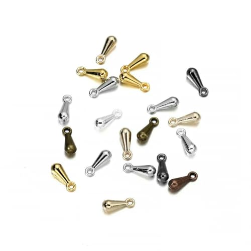 200 Stück/Los 2 x 7 3 x 9 mm Goldkupfer Wassertropfen-Endperlen für DIY-Verlängerungskette, Anhänger, Schmuckherstellung, Zubehör, mehrfarbig, 2 x 7 mm 200 Stück/Los 2 x 7 3 x 9 mm Goldkupfer Wassertropfen-Endperlen für DIY-Verlängerungskette, Anhänger, Schmuckherstellung, Zubehör, mehrfarbig, 2 x 7 mm von YFSHC