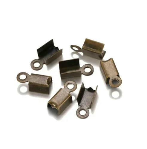 200 Stück 6 Farben Kordel-Crimp-Endkappen, umklappbare Endkappen, Schmuck für die Schmuckherstellung, Armband, Halskette, DIY-Bastelarbeiten, Bronzefarbe, 3–6 mm 200 Stück 6 Farben Kordel-Crimp-Endkappen, umklappbare Endkappen, Schmuck für die Schmuckherstellung, Armband, Halskette, DIY-Bastelarbeiten, Bronzefarbe, 3–6 mm von YFSHC