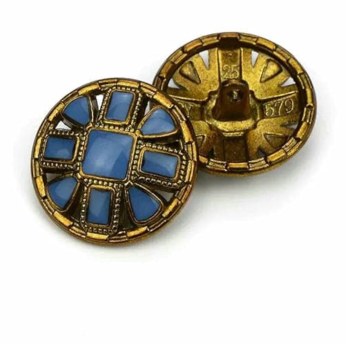 2019 Neue 5-teilige 18/20/25-mm-High-End-Metallknöpfe mit doppelter Einlage, Perlen-Nähknopf, Mantel-Wollknöpfe für Kleidung, Nr. 4–20 mm von YFSHC
