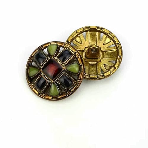 2019 Neue 5-teilige 18/20/25-mm-High-End-Metallknöpfe mit doppelter Einlage, Perlen-Nähknopf, Mantel-Wollknöpfe für Kleidung, Nr. 6–25 mm von YFSHC