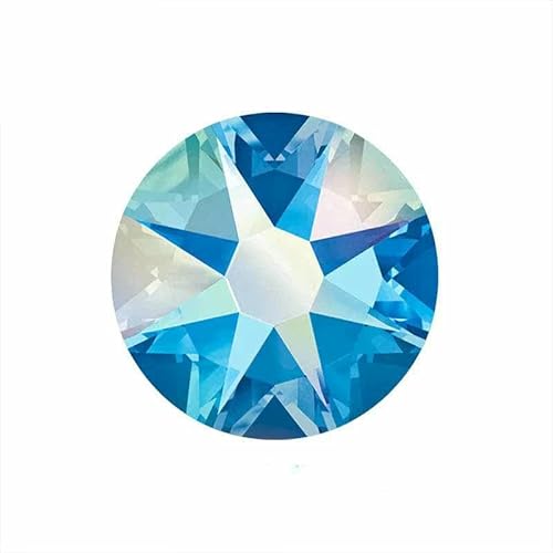 2088 Hotfix-Kristalle, DIY-Strasssteine mit flacher Rückseite, Glassteine, Hotfix zum Aufbügeln auf Kleidung, Saphir AB-SS20, 1440 Stück von YFSHC