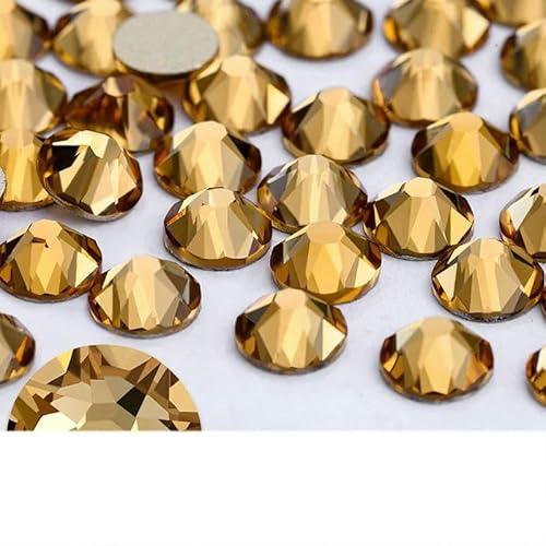2088 Nicht-Hotfix-DIY-Kristall-Nagelkunst-Dekorationen, 8 große und 8 kleine Strass-Strasssteine, flache Rückseite, zum Aufkleben auf Nägel für Nagelkunst, Helles Colorado von YFSHC