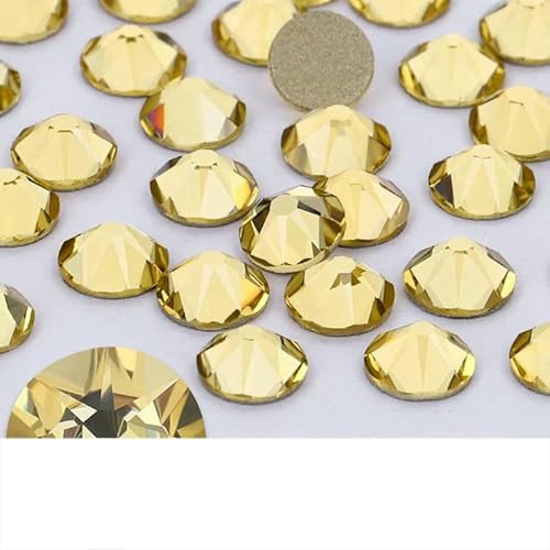 2088 Nicht-Hotfix-DIY-Kristall-Nagelkunst-Dekorationen, 8 große und 8 kleine Strass-Strasssteine, flache Rückseite, zum Aufkleben auf Nägel für Nagelkunst, Jonquil, SS20, von YFSHC