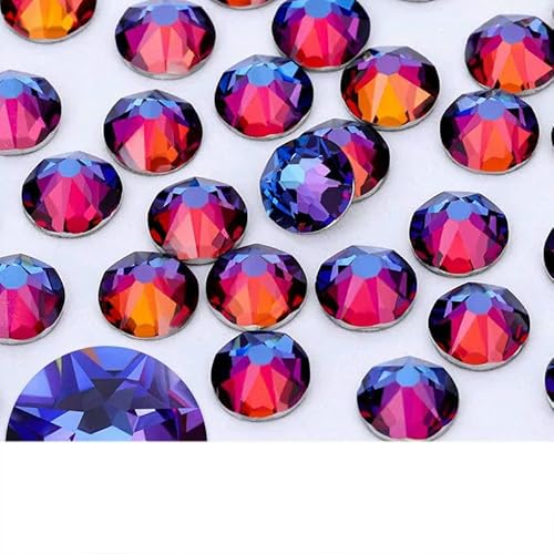 2088 Nicht-Hotfix-DIY-Kristall-Nagelkunst-Dekorationen, 8 große und 8 kleine Strass-Strasssteine, flache Rückseite, zum Aufkleben auf Nägel für Nagelkunst, Kristallvulkan, von YFSHC