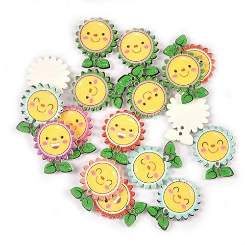 25 Stück 23 x 28 mm Mix Sonnenblumenmuster Holzknöpfe zum Nähen von Kleidung Dekorativer Knopf DIY Scrapbook Bastelbedarf 15 mm M2608-Standard 25 Stück 23 x 28 mm Mix Sonnenblumenmuster Holzknöpfe zum Nähen von Kleidung Dekorativer Knopf DIY Scrapbook Bastelbedarf 15 mm M2608-Standard von YFSHC