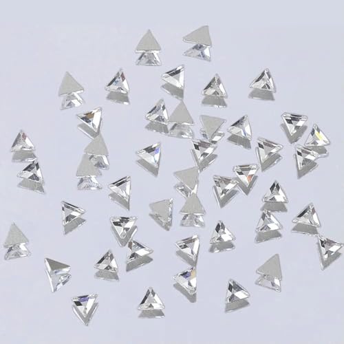 3,0 mm, 20 Stück, flache Oberseite, dreieckig, für Nagelkunst, Strasssteine, klar/kristallklar, AB, flache Rückseite, kein Hotfix, Glaskristall für DIY-Nageldekoration, klar, 3,0 mm, 20 Stück 3,0 mm, 20 Stück, flache Oberseite, dreieckig, für Nagelkunst, Strasssteine, klar/kristallklar, AB, flache Rückseite, kein Hotfix, Glaskristall für DIY-Nageldekoration, klar, 3,0 mm, 20 Stück von YFSHC