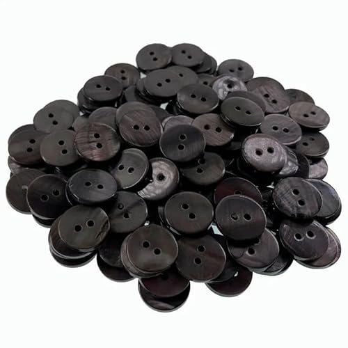 30/50 Stück 1/2" Schwarze Perlmuttknöpfe Naturmuschelknopf zum Nähen von Kleidung schwarz schillernd Accessoire-50 Stück 30/50 Stück 1/2" Schwarze Perlmuttknöpfe Naturmuschelknopf zum Nähen von Kleidung schwarz schillernd Accessoire-50 Stück von YFSHC