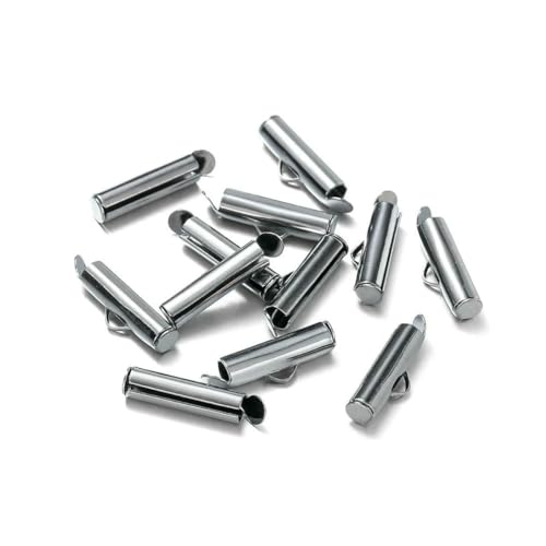 30–50 Stück Crimp-Endperlen, Perlen, Schiebe-Endverschluss, Schnallen, Rohre, Schieber-Endkappen für DIY-Schmuckverbinder, Zubehörherstellung – Gun Black – 10 mm x 50 Stück 30–50 Stück Crimp-Endperlen, Perlen, Schiebe-Endverschluss, Schnallen, Rohre, Schieber-Endkappen für DIY-Schmuckverbinder, Zubehörherstellung – Gun Black – 10 mm x 50 Stück von YFSHC