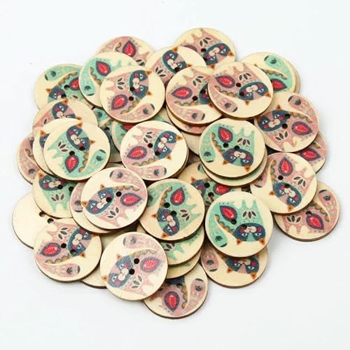 30 Stück/Los 25 mm gemischte Vogelfarbe Holzknöpfe Kurzwaren Dekorative Nähknöpfe für Kleidung Nähzubehör-1 30 Stück/Los 25 mm gemischte Vogelfarbe Holzknöpfe Kurzwaren Dekorative Nähknöpfe für Kleidung Nähzubehör-1 von YFSHC