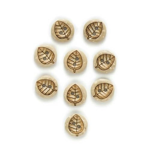 30 Stück Mehrere Optionen Runde Kokosnussknöpfe Nähen Scrapbooking Kleidung Basteln Zubehör Handarbeit Herstellung Dekor-Nr. 22 10,5 mm von YFSHC