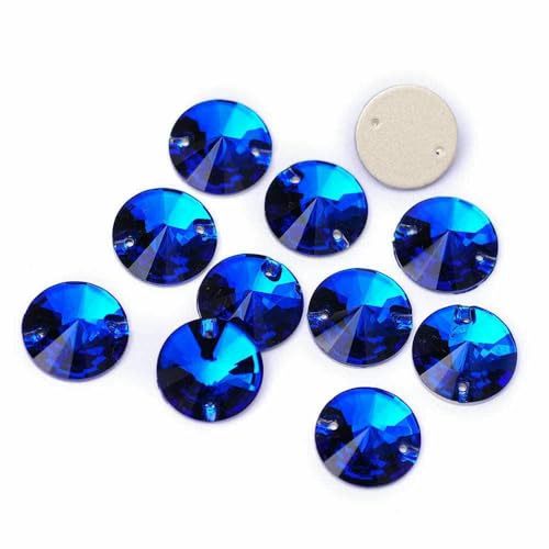 3200 runde Strasssteine zum Aufnähen, AAAAA, flache Rückseite, Glassteine zum Aufnähen von Schmuck und Kleidung, Capriblau, 14,0 mm, 20 Stück 3200 runde Strasssteine zum Aufnähen, AAAAA, flache Rückseite, Glassteine zum Aufnähen von Schmuck und Kleidung, Capriblau, 14,0 mm, 20 Stück von YFSHC