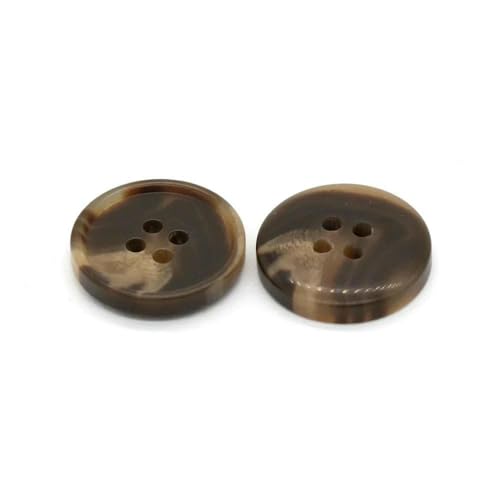4 Löcher 15/18/20/23/25 mm Klassische Herrenanzugknöpfe aus Hornharz für Kleidung, Modemantel, Blazer, Windjacke, Nähzubehör, Hellbraun, 23,0 mm, 10 Stück 4 Löcher 15/18/20/23/25 mm Klassische Herrenanzugknöpfe aus Hornharz für Kleidung, Modemantel, Blazer, Windjacke, Nähzubehör, Hellbraun, 23,0 mm, 10 Stück von YFSHC