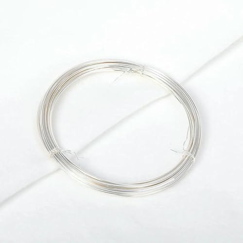 5 Meter/Los 18 Karat vergoldeter Kupferdraht, Perlendraht, 0,2/0,3/0,4/0,5/0,6/0,8/1 mm, Schmuckschnur für DIY-Schmuckherstellungszubehör, versilbert, 0,4,0 mm, 5 Meter 5 Meter/Los 18 Karat vergoldeter Kupferdraht, Perlendraht, 0,2/0,3/0,4/0,5/0,6/0,8/1 mm, Schmuckschnur für DIY-Schmuckherstellungszubehör, versilbert, 0,4,0 mm, 5 Meter von YFSHC