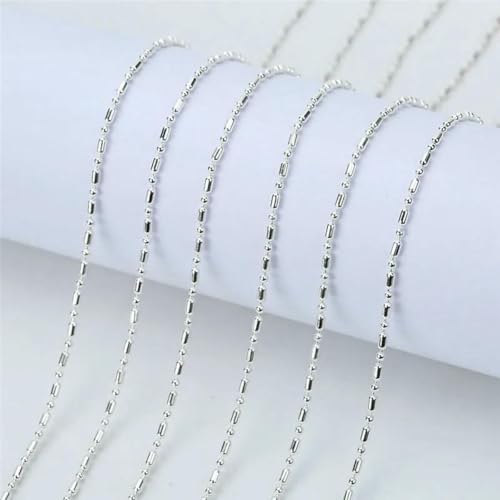 5 Meter Gold-Silber-Farben-Gliederketten, 2 mm, Metall, Eisen, Schlangenkugel, Perlenketten für DIY-Schmuckherstellung, Zubehör-Silber_e 5 Meter Gold-Silber-Farben-Gliederketten, 2 mm, Metall, Eisen, Schlangenkugel, Perlenketten für DIY-Schmuckherstellung, Zubehör-Silber_e von YFSHC