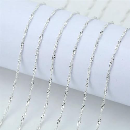 5 Meter Gold-Silber-Farben-Gliederketten, Großpackung, 2 mm, Metall, Eisen, Schlangenkugel, Perlenketten für DIY-Schmuckherstellung, Zubehör-Silber_g 5 Meter Gold-Silber-Farben-Gliederketten, Großpackung, 2 mm, Metall, Eisen, Schlangenkugel, Perlenketten für DIY-Schmuckherstellung, Zubehör-Silber_g von YFSHC