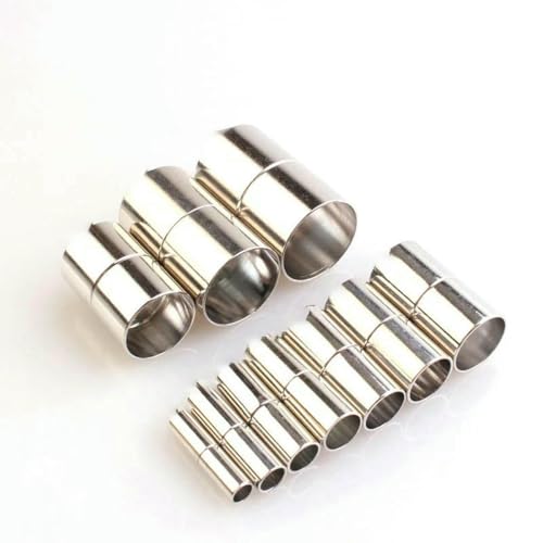 5 Sets Magnetverschlüsse, 3 4 6 7 8 10 12 14 15 mm, Lederband, Armband, Halskette, Verbindungsstück, Endkappe für DIY-Schmuckherstellung, Zubehör – Mattsilber – Innendurchmesser 7 mm x 5 Stück 5 Sets Magnetverschlüsse, 3 4 6 7 8 10 12 14 15 mm, Lederband, Armband, Halskette, Verbindungsstück, Endkappe für DIY-Schmuckherstellung, Zubehör – Mattsilber – Innendurchmesser 7 mm x 5 Stück von YFSHC