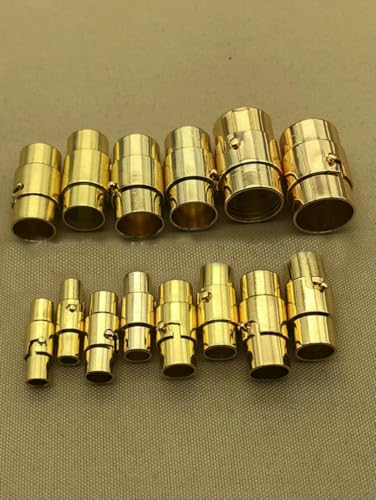 5 Stück 3/4/5/6/7/8/9/10 mm Lederband-Endkappe/Magnetverschluss mit Verschlussmechanismus, Verbinder für Armband-Halskettenherstellung – 5 Stück goldfarben Innendurchmesser 3,0 mm 5 Stück 3/4/5/6/7/8/9/10 mm Lederband-Endkappe/Magnetverschluss mit Verschlussmechanismus, Verbinder für Armband-Halskettenherstellung – 5 Stück goldfarben Innendurchmesser 3,0 mm von YFSHC