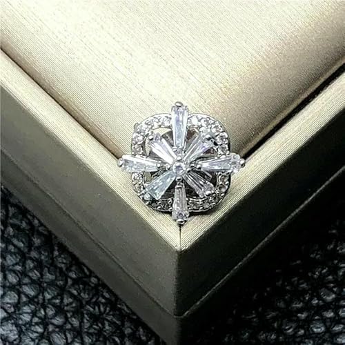 5 Stück Zirkonia-Knopf für Kleidung, DIY, dekorative Nähknöpfe für Kaschmir-Strickjackenhemden, Silber, 20L, 12,5 mm von YFSHC