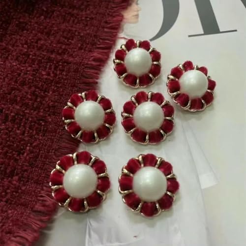 5 Stück rote Lederknöpfe zum Nähen für luxuriöse Kaschmirmäntel, Pullover, Röcke, 5-756-3-18 mm von YFSHC