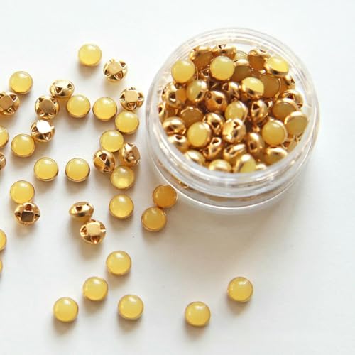 5 mm, 100 Stück, ultrakleine Puppenperlen-Miniknöpfe, Gürtelschnalle für DIY-Puppenkleidung, Hemden, Schuhe, Nähzubehör, Scrapbooking, 12 Hellgelb 5 mm, 100 Stück, ultrakleine Puppenperlen-Miniknöpfe, Gürtelschnalle für DIY-Puppenkleidung, Hemden, Schuhe, Nähzubehör, Scrapbooking, 12 Hellgelb von YFSHC