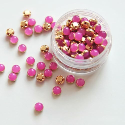 5 mm, 100 Stück, ultrakleine Puppenperlen-Miniknöpfe, Gürtelschnalle für DIY-Puppenkleidung, Hemden, Schuhe, Nähzubehör, Scrapbooking, 4 Rosenrot 5 mm, 100 Stück, ultrakleine Puppenperlen-Miniknöpfe, Gürtelschnalle für DIY-Puppenkleidung, Hemden, Schuhe, Nähzubehör, Scrapbooking, 4 Rosenrot von YFSHC