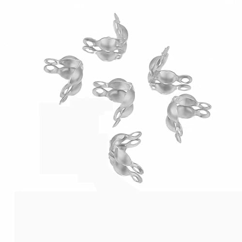 50–100 Stück Goldbeschlag Edelstahl Kugelkette Kalotte Crimps Perlen Verbinder Endverschlüsse für DIY Armband Halskette Herstellung-Stahl 2,4,0 mm von YFSHC