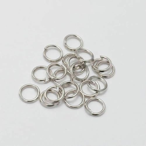 50–200 Stück/Los 3–20 mm Biegeringe, Spaltringe, Verbinder für DIY-Schmuckherstellung, Zubehörzubehör, Weiß K, 18 mm x 50 Stück 50–200 Stück/Los 3–20 mm Biegeringe, Spaltringe, Verbinder für DIY-Schmuckherstellung, Zubehörzubehör, Weiß K, 18 mm x 50 Stück von YFSHC