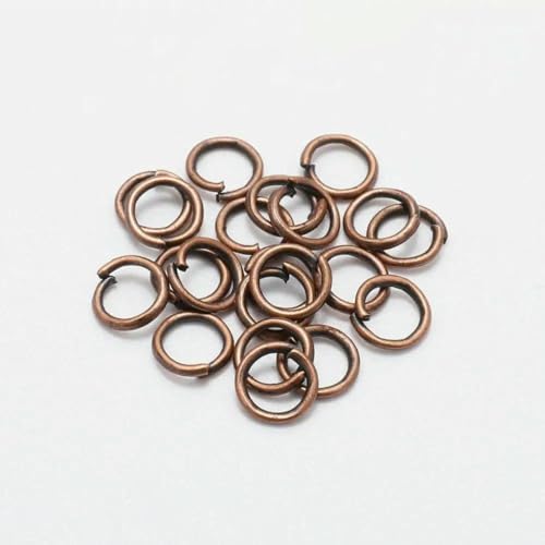 50–200 Stück/Los 3–20 mm offene Biegeringe, Roségold-Schlaufen, Spaltringe, Verbinder für DIY-Schmuckherstellung, DIY-Zubehör – Rotkupfer – 3,0 mm x 200 Stück von YFSHC
