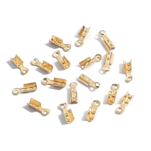 50–500 Stück 8 x 3,0 mm Lederclip-Spitze, Faltschnur, Quetschperlen, Endkappen, Halskettenverbinder, für Schmuckherstellung, Zubehör, KC Gold, 50 Stück 50–500 Stück 8 x 3,0 mm Lederclip-Spitze, Faltschnur, Quetschperlen, Endkappen, Halskettenverbinder, für Schmuckherstellung, Zubehör, KC Gold, 50 Stück von YFSHC