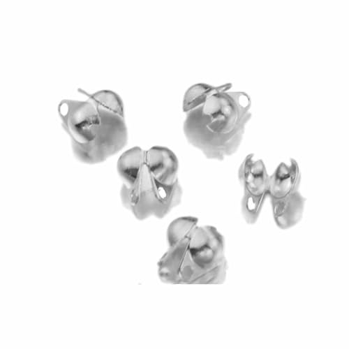 50 Stück/Los Gold Edelstahl-Anschlussverschluss Kugelkette Kalotte End Crimps Perlenkappen für DIY Schmuckherstellung Supplies-B2 von YFSHC