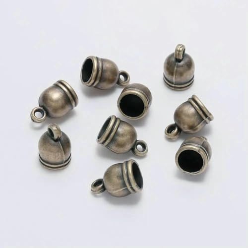 50 Stück/Los Halsketten-Endkappen, Quastenkappen, Lederkordel-Crimp-Endkappen, Perlenkappen, Verschluss für DIY-Schmuckherstellung, Zubehör – Antikbronze – 12 mm x 50 Stück 50 Stück/Los Halsketten-Endkappen, Quastenkappen, Lederkordel-Crimp-Endkappen, Perlenkappen, Verschluss für DIY-Schmuckherstellung, Zubehör – Antikbronze – 12 mm x 50 Stück von YFSHC
