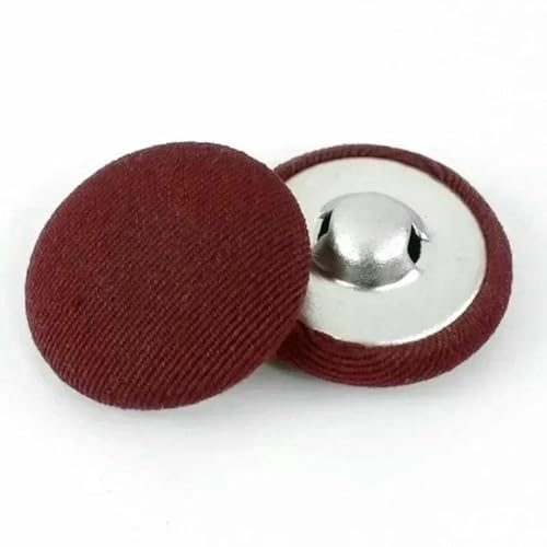 50 Stück 11–30 mm Stoffknöpfe zum Nähen von Taschen, Mänteln, dekorativen runden Schaftknöpfen, Schnalle, DIY-Kleidungszubehör, 1–18 mm von YFSHC