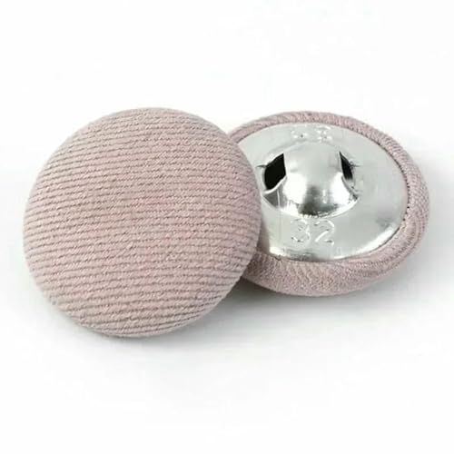 50 Stück 11–30 mm Stoffknöpfe zum Nähen von Taschen, Mänteln, dekorativen runden Schaftknöpfen, Schnalle, DIY-Kleidungszubehör, 10–30 mm von YFSHC