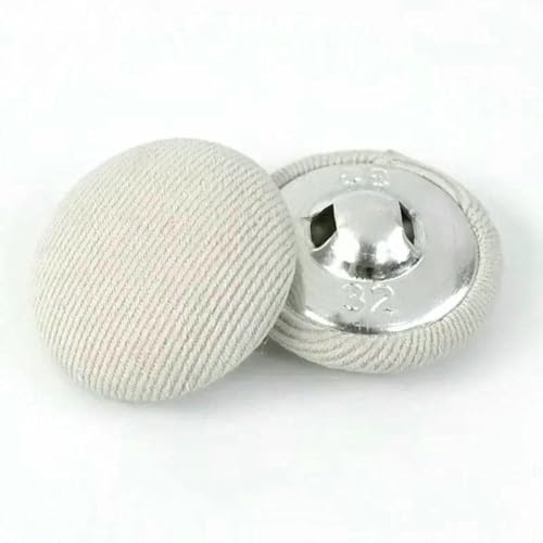 50 Stück 11–30 mm Stoffknöpfe zum Nähen von Taschen, Mänteln, dekorativen runden Schaftknöpfen, Schnalle, DIY-Kleidungszubehör, 11–18 mm von YFSHC