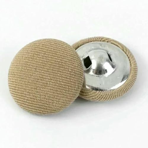50 Stück 11–30 mm Stoffknöpfe zum Nähen von Taschen, Mänteln, dekorativen runden Schaftknöpfen, Schnalle, DIY-Kleidungszubehör, 13–30 mm von YFSHC
